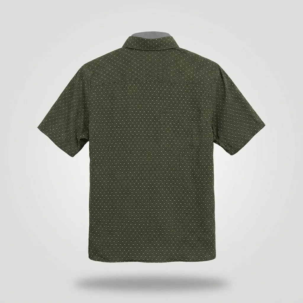 WE – Chemise Motif Geo Kaki