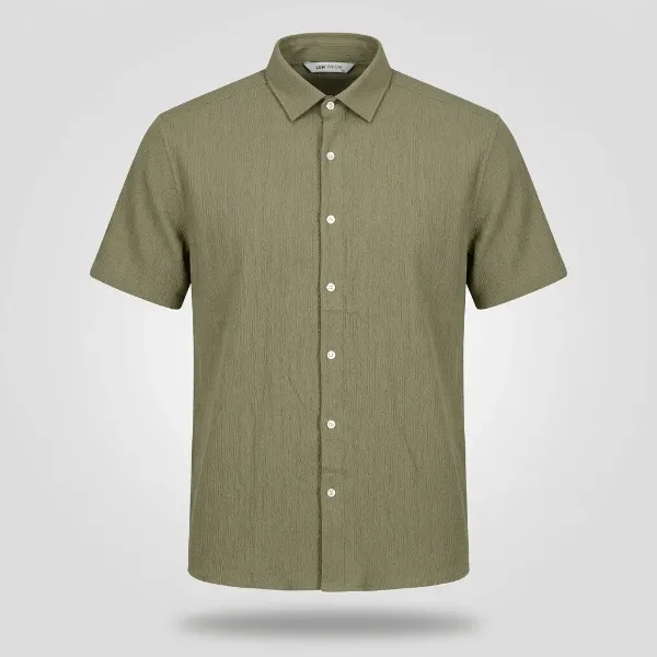 LOW VISION – Chemise Texturée Kaki