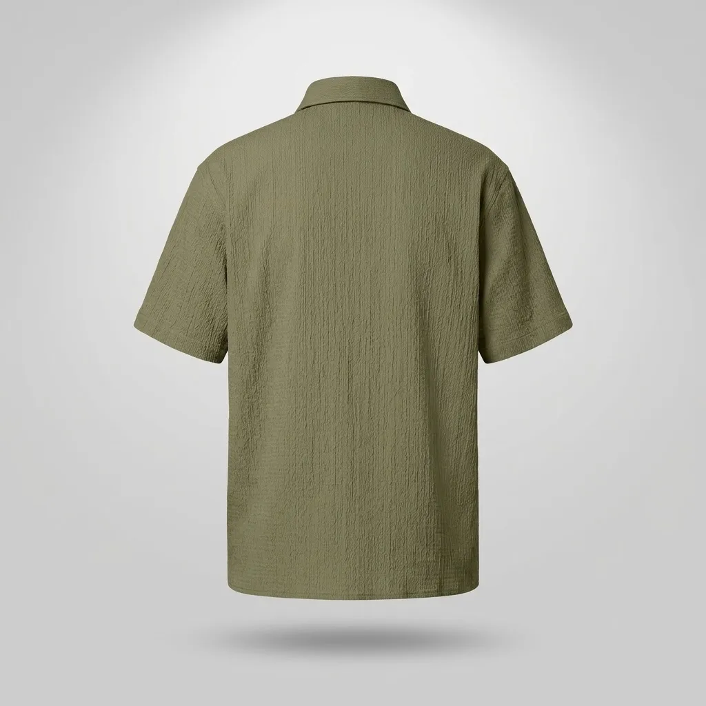 LOW VISION – Chemise Texturée Kaki
